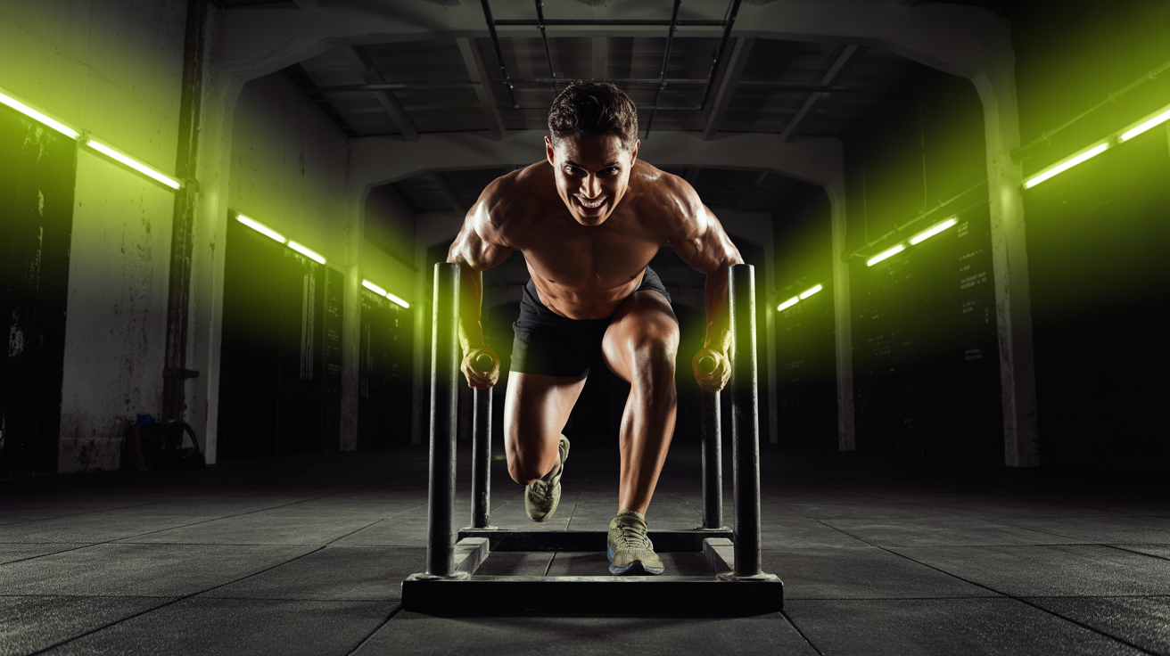 HYROX Athlet beim Training